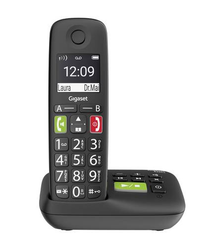 Image of Gigaset E290A DECT/GAP Schnurloses Telefon analog für Hörgeräte kompatibel, Anrufbeantworter, Fre