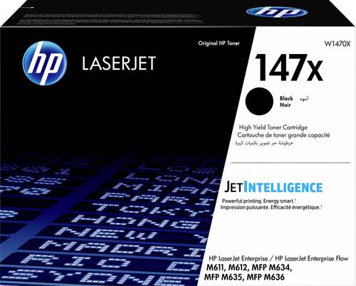 Image of HP 147X - Hohe Ergiebigkeit - Schwarz - Original - LaserJet - Tonerpatrone (W1470X) - für LaserJet Enterprise MFP M635, LaserJet Enterprise Flow MFP M634, MFP M635, MFP M636