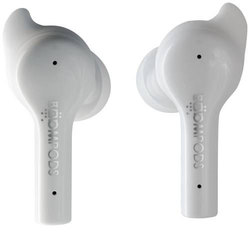 Image of Boompods Bassline GO In Ear Kopfhörer Bluetooth® Weiß Headset, Lautstärkeregelung, Schweißresis