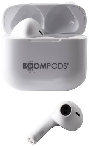 Image of Boompods Bassline Compact In Ear Kopfhörer Bluetooth® Weiß Headset, Klang-Personalisierung, Lauts