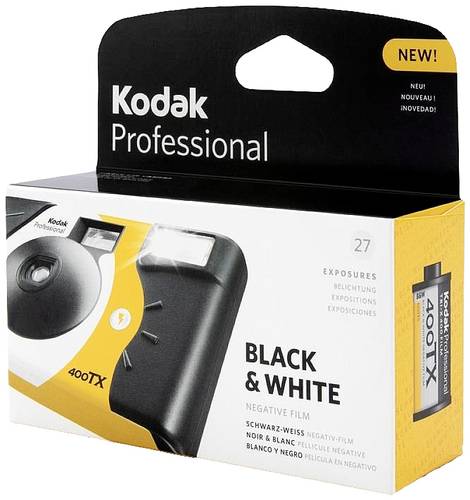 Image of KODAK Professional Tri-X 400 B&W Negative Film Single Use Camera 27 Exposures