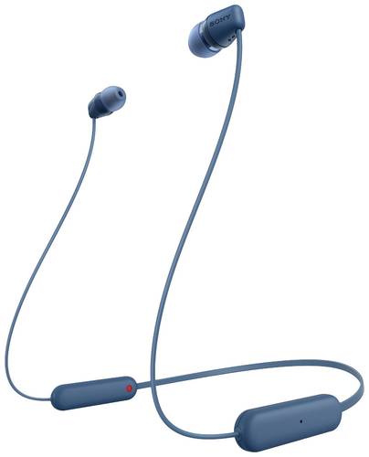 Image of Sony WI-C100 In Ear Headset Bluetooth® Stereo Blau Headset, Klang-Personalisierung, Lautstärkerege