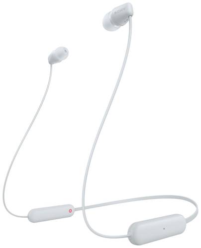 Image of Sony WI-C100 In Ear Headset Bluetooth® Stereo Weiß Headset, Klang-Personalisierung, Lautstärkereg