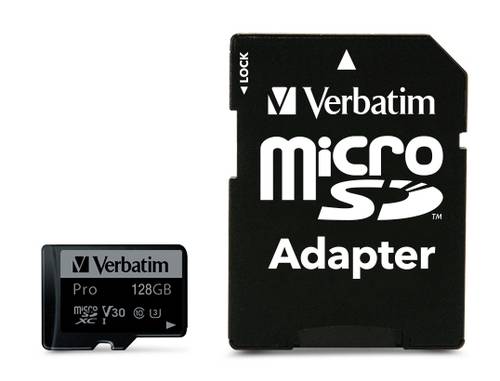 Image of 128GB microSDXC Speicherkarte mit SD Karten-Adapter, U3, UHS-I