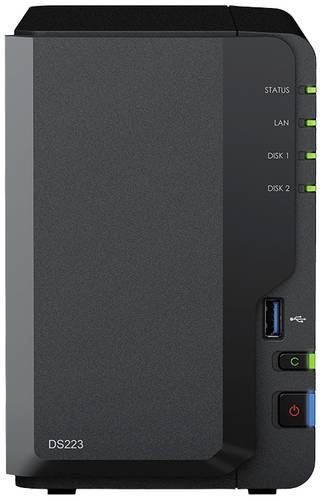 Image of Synology DiskStation DS223 NAS-Server Gehäuse 0GB 2 Bay USB 3.2 Gen 1 Frontanschluss (USB 3.0), Syn
