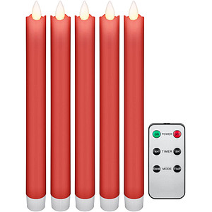 Image of 5 goobay LED-Kerzen rot
