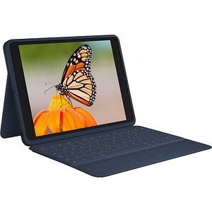 Image of Logitech Rugged Combo 3 Tablet-Tastatur blau geeignet für Apple iPad 7. Gen (2019), Apple iPad 8. Gen (2020), Apple iPad 9. Gen (2021)