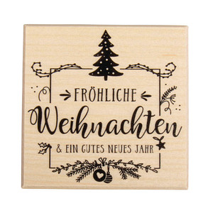 Image of Rayher Motivstempel Frohe Weihnachten 7,0 x7,0 cm
