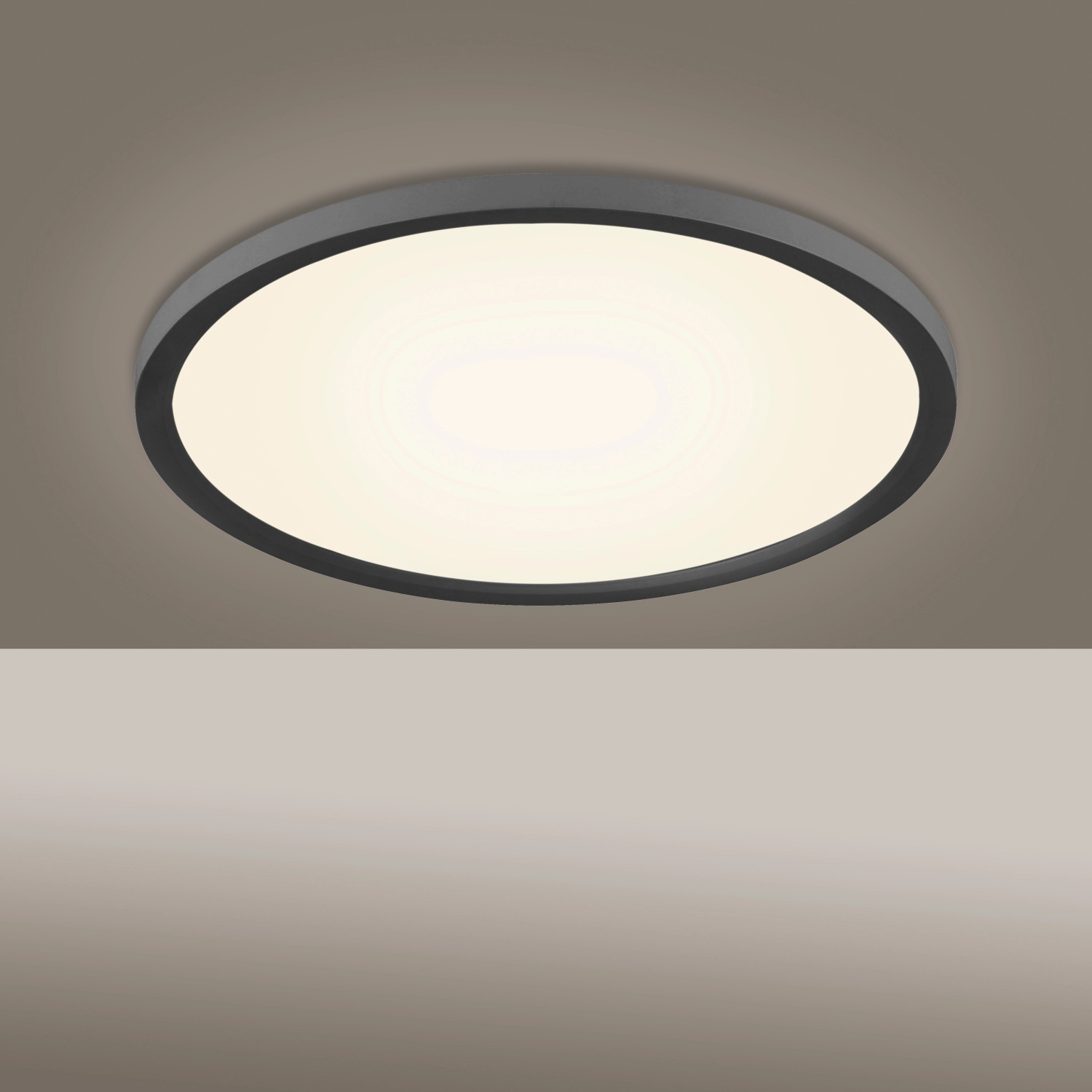 Image of LED-Panel Flat Ø 40 cm ultraflaches Design 2700 K - 5000 K Schwarz-Weiß