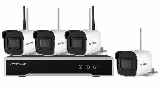 Image of HiWatch Series HWK-N4142B-MH/W Überwachunghsset mit 4 Wlan Kameras, Aufzeichunung + 1 TB Festplatte, Lagerabverkauf - ohne Herstellergarantie