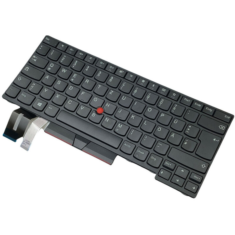 Image of Trade-shop - Original Laptop Notebook Tastatur Deutsch qwertz für viele ibm Lenovo ThinkPad Edge Laptops wie E480 / mit Trackpoint, Rahmen