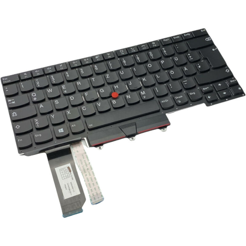 Image of Trade-Shop Original Laptop Tastatur Deutsch QWERTZ für Lenovo ThinkPad E14 20RA0016PB 20T6000MGE 20RA001BGE / mit Backlit, mouse-stick, ohne Rahmen