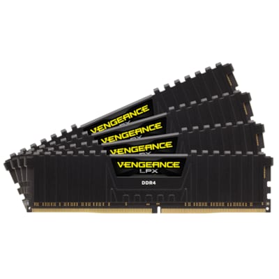 Image of 128GB (4x32GB) Corsair Vengeance LPX Black DDR4-2666 RAM CL16 RAM Kit