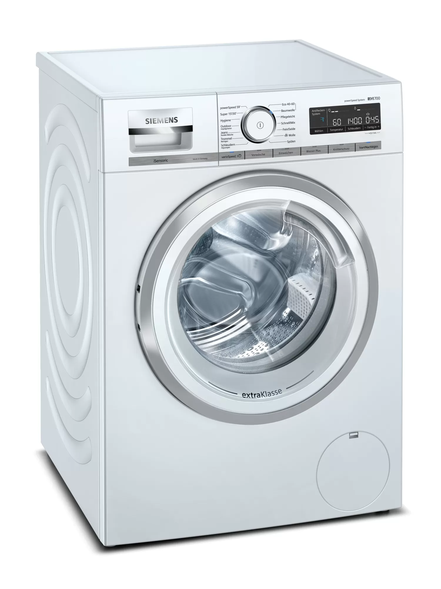 Image of iQ700 WM14VM93 9 kg Waschmaschine 1400 U/min EEK: A Frontlader aquaStop AutoClean (Aluminium, Weiß) (Versandkostenfrei)