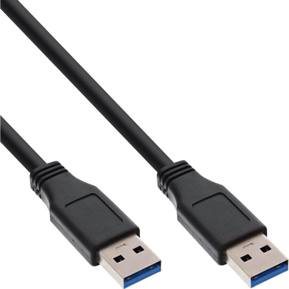 Image of InLine - USB-Kabel - USB Typ A (M) bis USB Typ A (M) - USB3.0 - 30cm - Schwarz (35203)