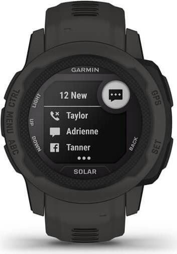 Image of Garmin Instinct 2S Solar - 40 mm - Carbon-Schwarz - Sportuhr mit Band - Silikon - Handgelenkgröße: 112-180 mm - einfarbig - 32MB - Bluetooth, ANT+ - 43 g (010-02564-00)