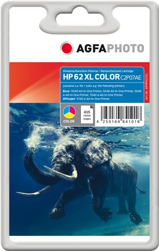 Image of AgfaPhoto - Farbe (Cyan, Magenta, Gelb) - kompatibel - Tintenpatrone - für HP ENVY 55XX, 56XX, 76XX, Officejet 200, 250, 252, 57XX, 8040