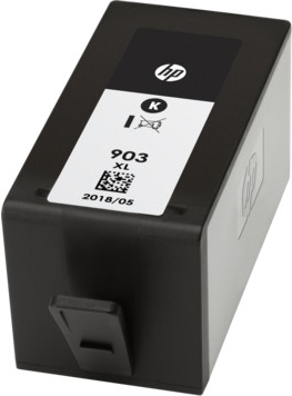 Image of HP 903XL - 21.5 ml - Hohe Ergiebigkeit - Schwarz - Original - Tintenpatrone - für Officejet 6954, 6962, Officejet Pro 6960, 6970, 6974, 6975