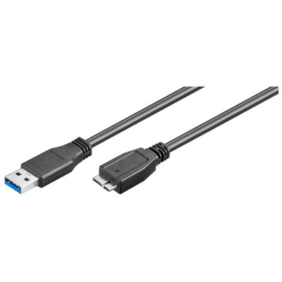 Image of Goobay USB 3.0 SuperSpeed Kabel 1,8 m, USB 3.0-Stecker (Typ A) > USB 3.0-Micro-Stecker [schwarz]
