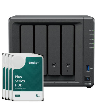 Image of Synology DS423+ 32TB Synology Plus HDD NAS-Bundle NAS inkl. 4x 8TB Synology Plus HDD 3.5 Zoll SATA