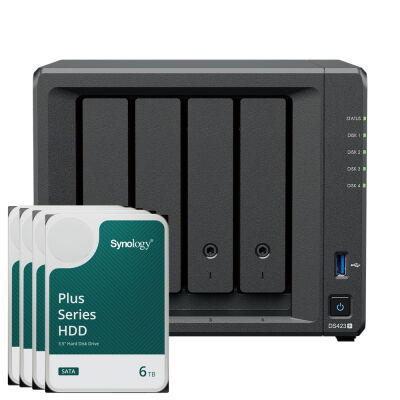 Image of Synology DS423+ 24TB Synology Plus HDD NAS-Bundle NAS inkl. 4x 6TB Synology Plus HDD 3.5 Zoll SATA