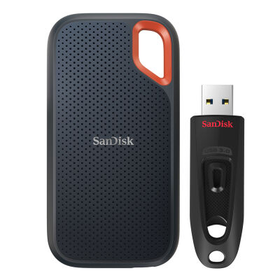Image of SanDisk Extreme Portable SSD V2 2TB inkl. SanDisk Ultra 32GB Bundle mit Externer Solid-State-Drive und USB-Stick