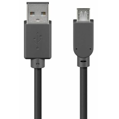 Image of 1,8m Goobay USB 2.0 Kabel, schwarz [Stecker Typ A -> Stecker Typ Micro-B]